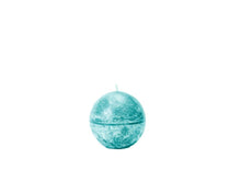 Load image into Gallery viewer, Sea green colored frosted finish ball candle