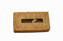 Load image into Gallery viewer, Tissue Box Antique Brown Rattan
