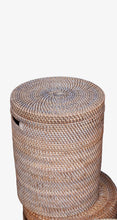 Load image into Gallery viewer, Rattan Cylinder Laundry Basket