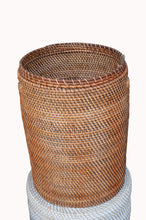 Load image into Gallery viewer, Rattan Cylinder Laundry Basket