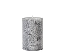 Load image into Gallery viewer, Charcoal colored frosted finish pillar Candle 10x15