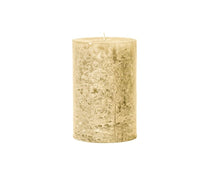 Load image into Gallery viewer, Citrine colored frosted finish pillar candle 10x15