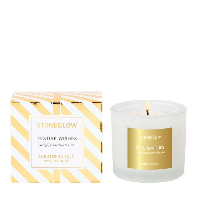 Stone Glow Xmas Tumbler Candle