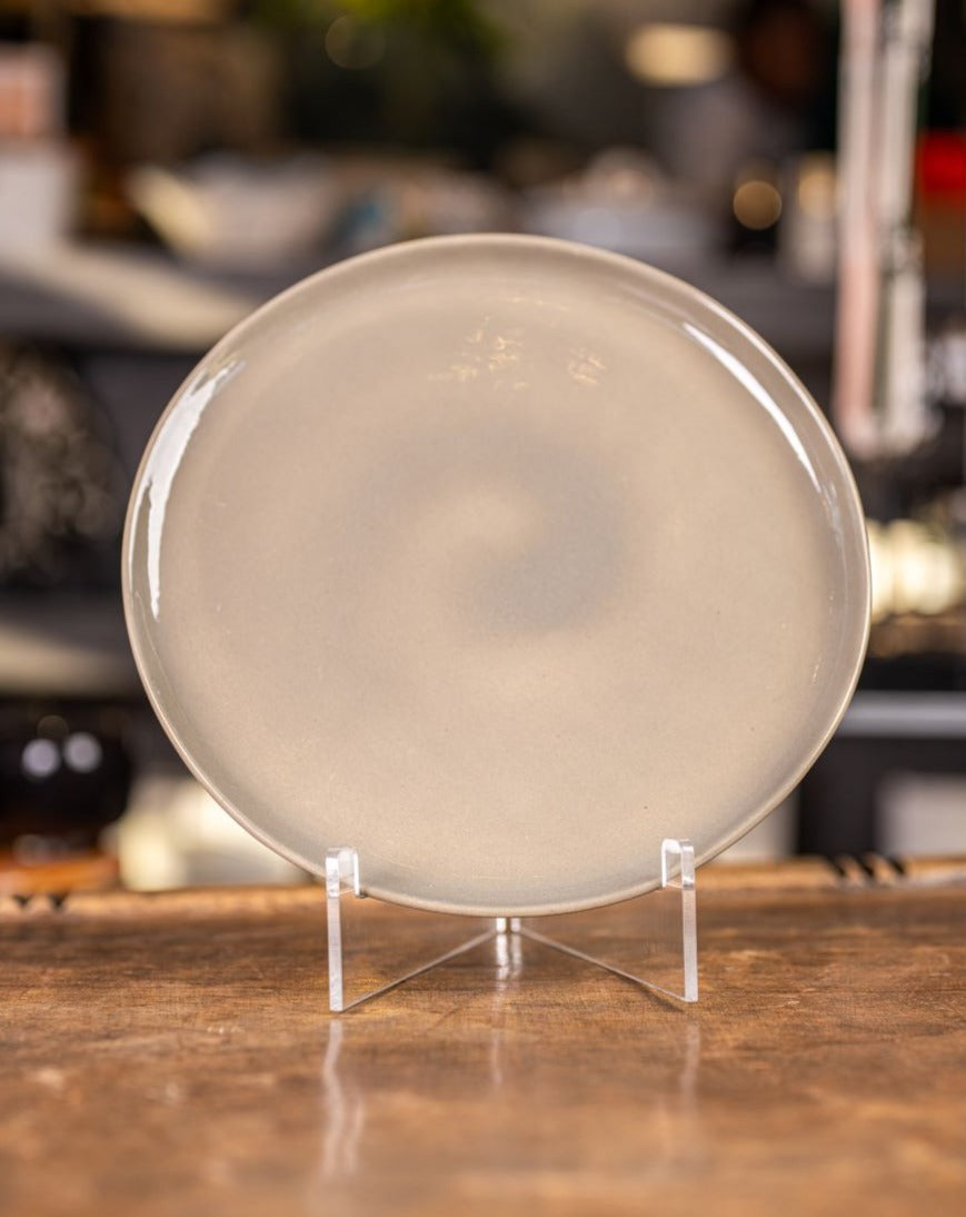Bailey ceramic dinner plate - grey