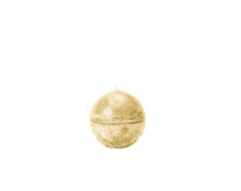 Load image into Gallery viewer, Citrine colored frosted finish ball candle
