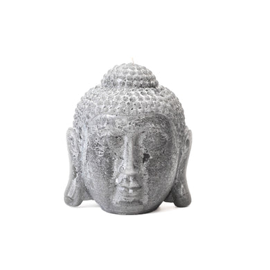 Buddha head candle with one wick