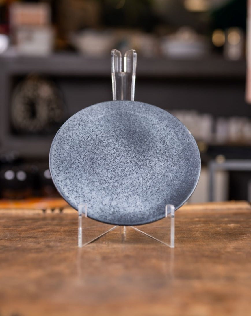 Ceramic classic open fish plate - cloudy moonlight