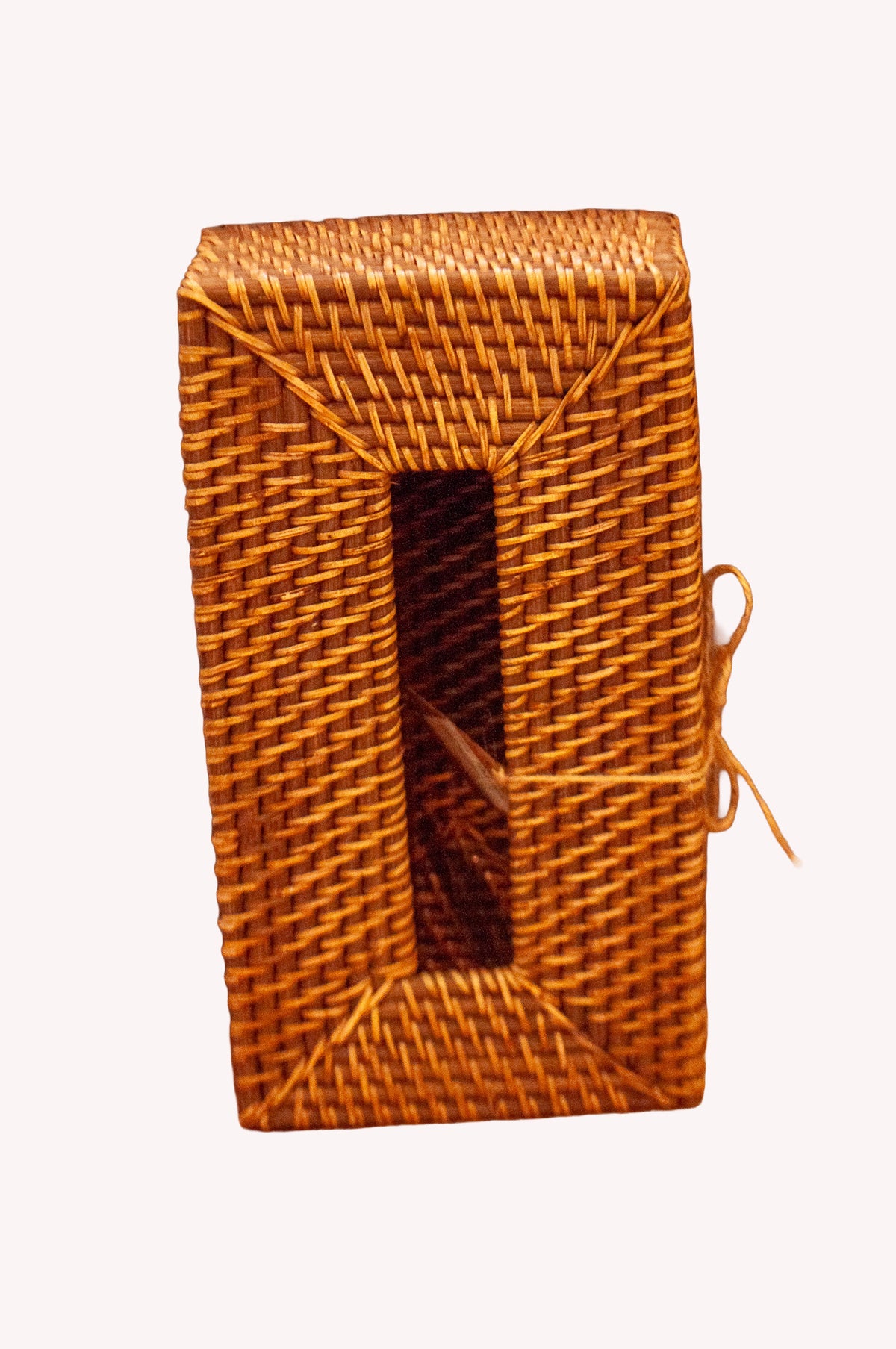 Tissue Box Antique Brown Rattan