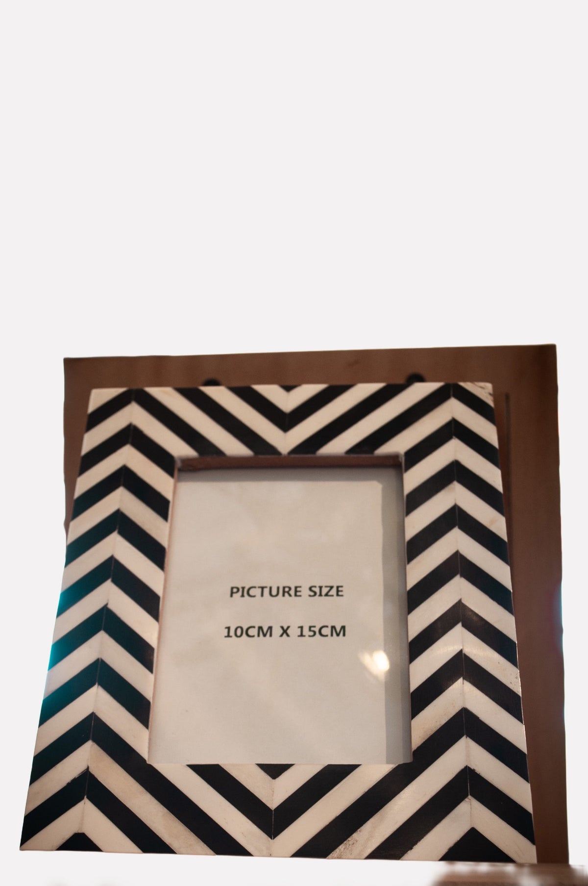 Bone  Frame  Chevron Black and White
