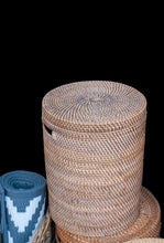 Load image into Gallery viewer, Rattan Cylinder Laundry Basket
