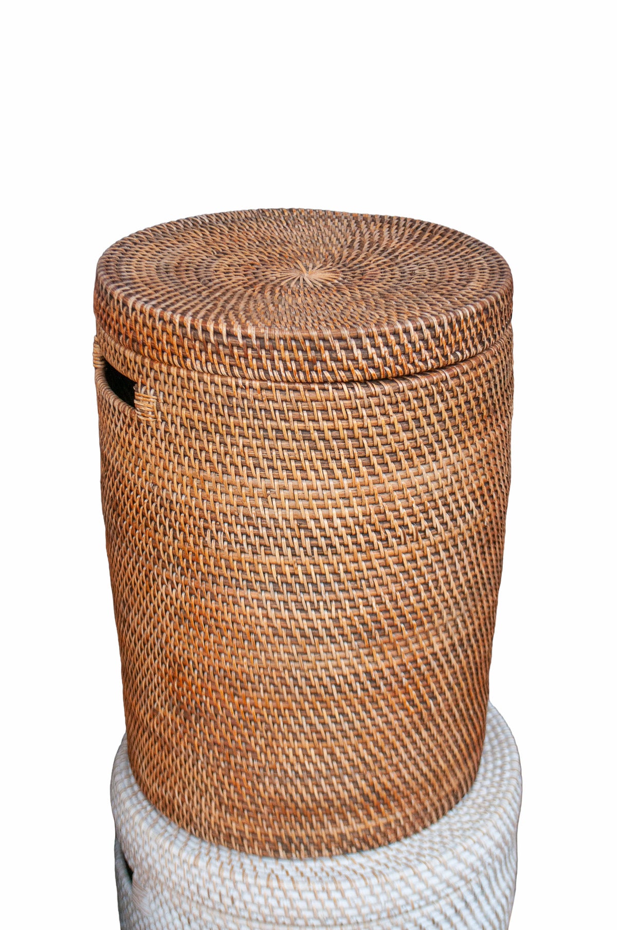 Rattan Cylinder Laundry Basket
