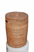 Load image into Gallery viewer, Rattan Cylinder Laundry Basket

