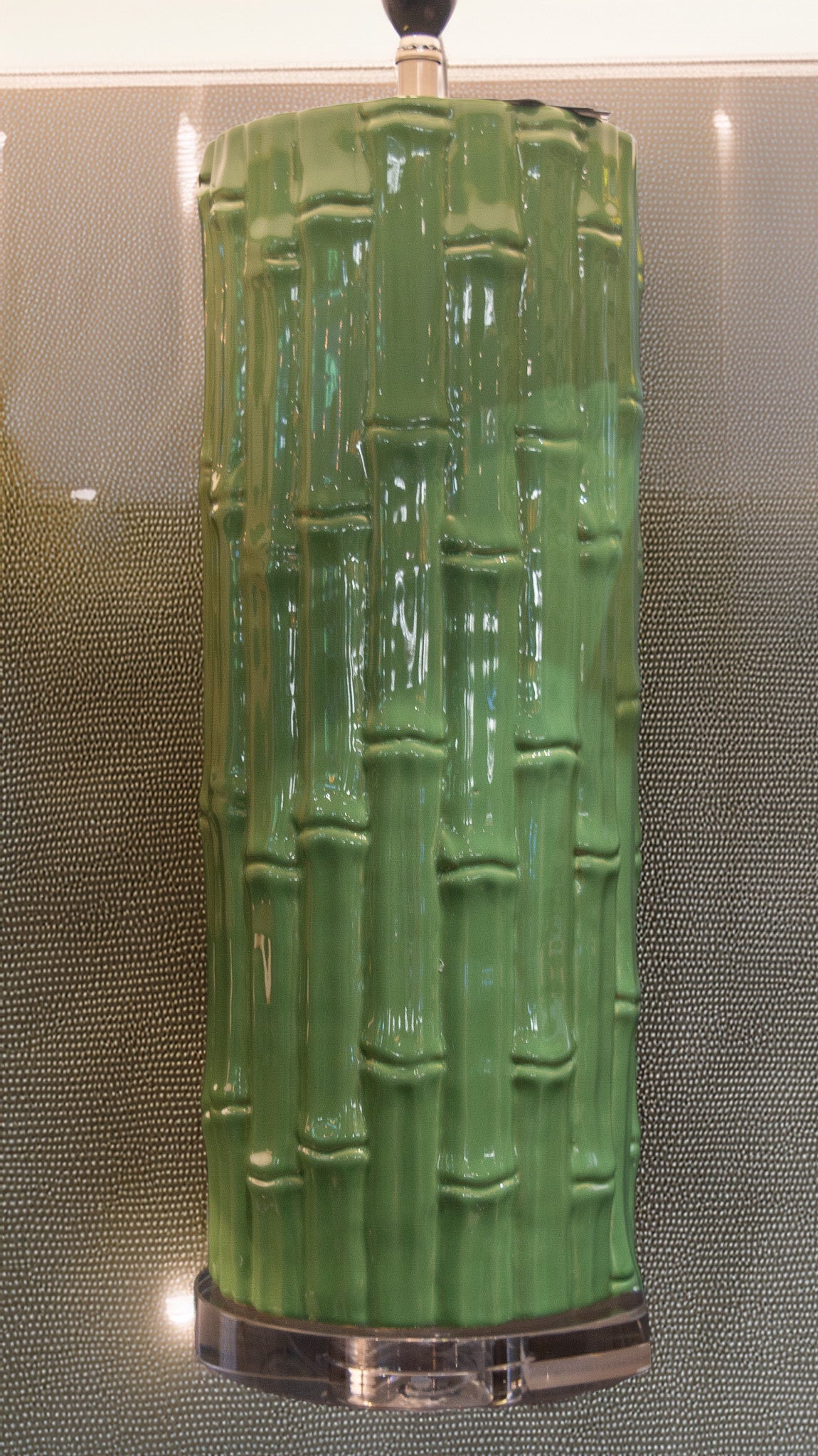 Glossy Jade Bamboo Lamp Base (Base only)