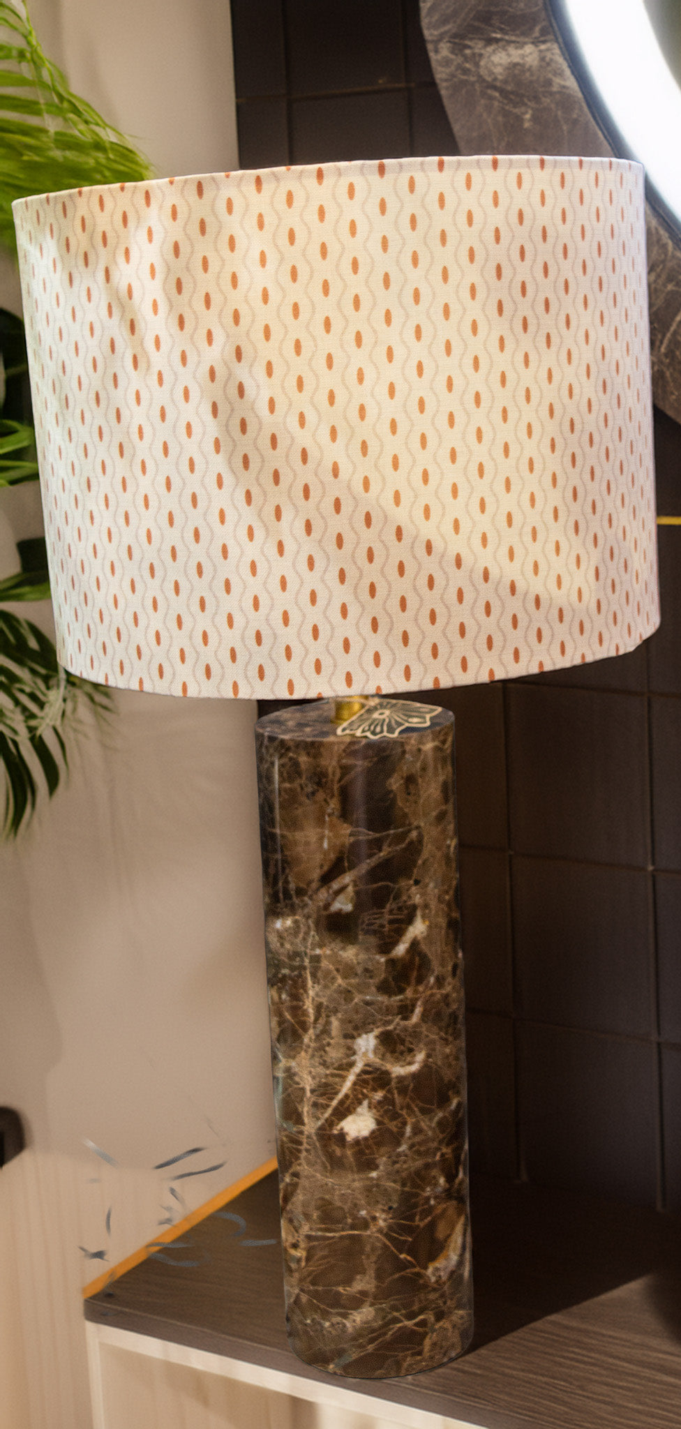 Amber Stripe with Spots Lampshade (Lampshade only)