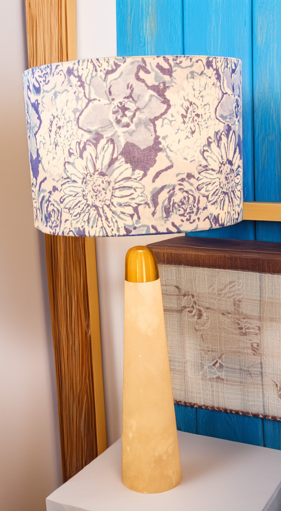 Light Blue  Medium Lampshade (Lampshade only)