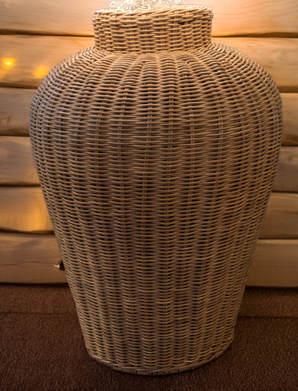 Rattan Oriental Brown Lamp Base (Base only)