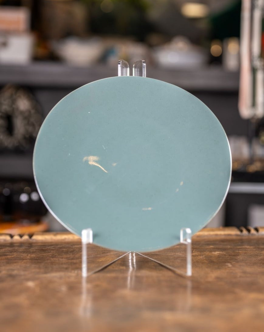 Ceramic round dinner plate - sage