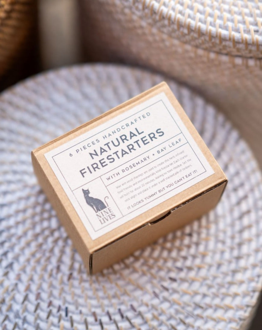 Box of eco-friendly fire starters