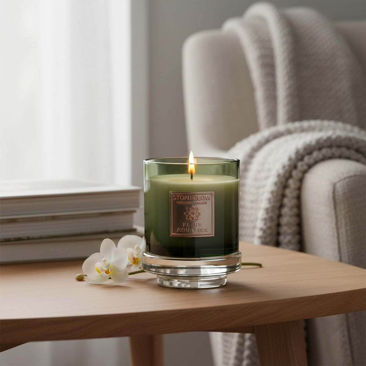 Stone Glow Candle 50hrs 111x85mm Metallique