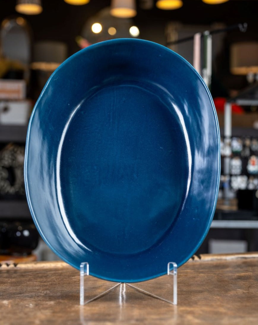 Pret Oval Bowl Prussian Blue - High Side
