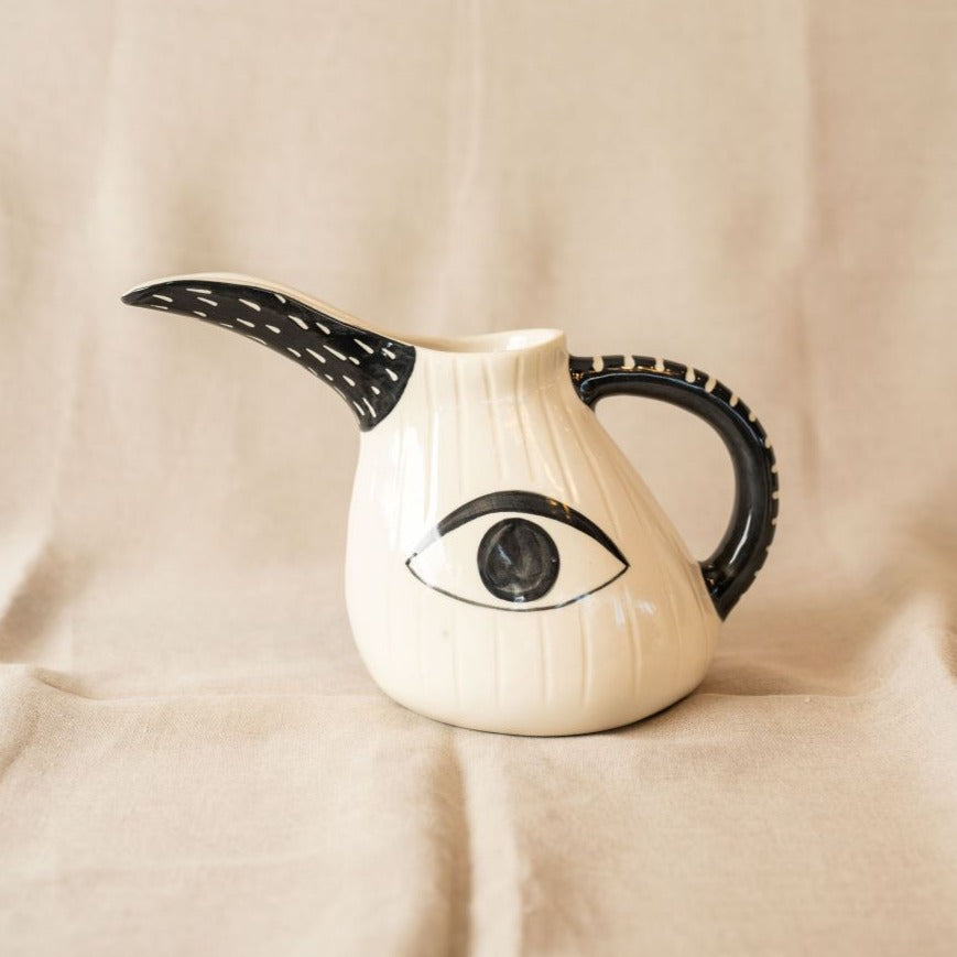 Pret-a-Pot ceramic Toucan jug in coal