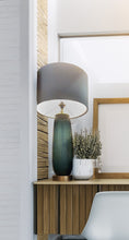 Load image into Gallery viewer, Blue Textured Drum Lampshade (Lampshade only)
