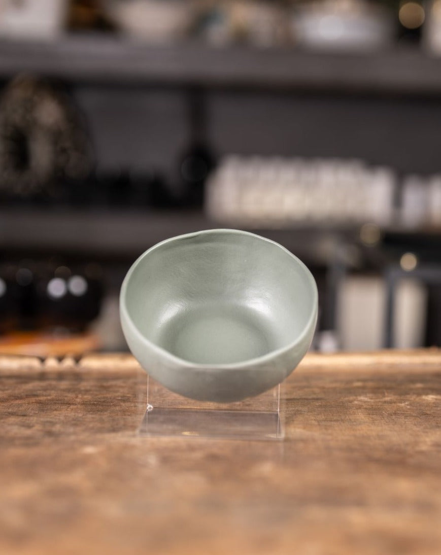 Ceramic wren pasta bowl - pea