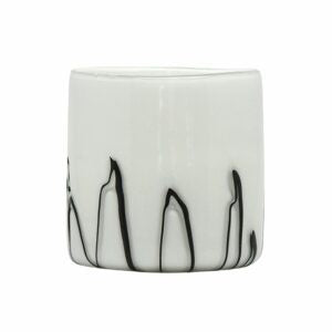 White Ying Glass Votive Candle