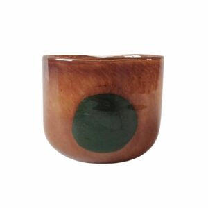 Green Dot Hurricane Candle- Medium